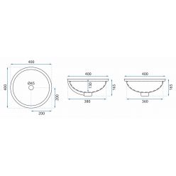 Умывальник врезной REA ARTE BLUE