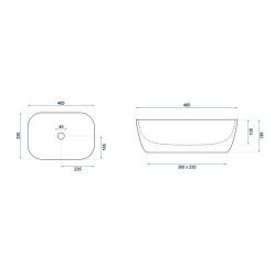 Умывальник на столешницу Rea Belinda Black Gold