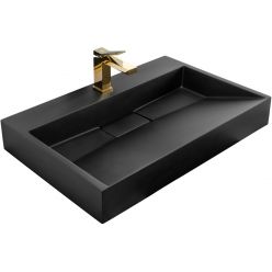 Умывальник на столешницу Rea GOYA Black Mat 70CM