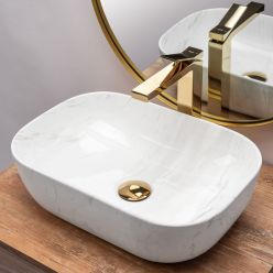 Умывальник на столешницу Rea Belinda Calala Marble