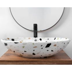 Умывальник на столешницу REA Olga Terazzo