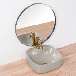 Умывальник на столешницу Rea Luiza 42 Light Grey MAT