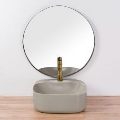 Умывальник на столешницу Rea Luiza 42 Light Grey MAT