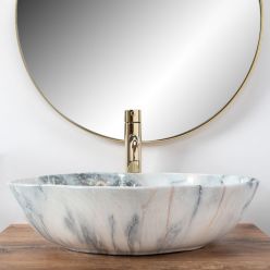 Умывальник на столешницу Rea Pearl Granite