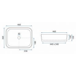 Умывальник на столешницу REA Kaya