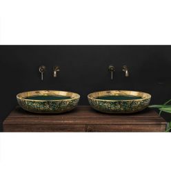 Умывальник Rea Margot Gold/Green