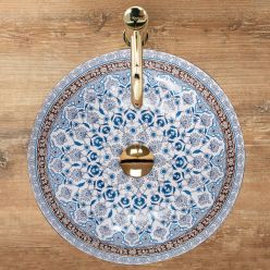 Умывальник врезной REA ARTE BLUE