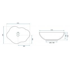 Умывальник на столешницу Rea Pearl Black Gold