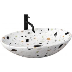 Умывальник на столешницу REA Olga Terazzo
