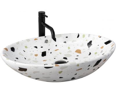 Умывальник на столешницу REA Olga Terazzo
