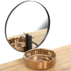 Умывальник на столешницу Rea SAMI розового золота