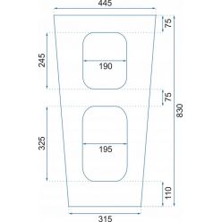 Умывальник напольный Rea Daria Marble