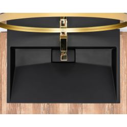 Умывальник на столешницу Rea GOYA Black Mat 70CM