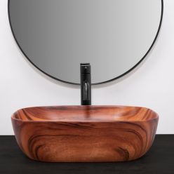 Умывальник на столешницу Rea Belinda Wood Mat