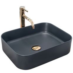 Умывальник на столешницу Rea KAYA Navy Blue Mat