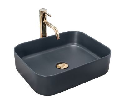 Умывальник на столешницу Rea KAYA Navy Blue Mat