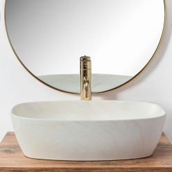 Умывальник на столешницу Rea Freja Ivory