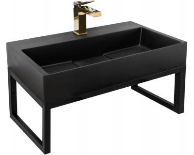 Умывальник на столешницу Rea GOYA Black Mat 60CM