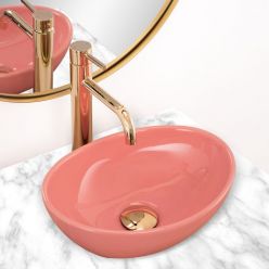 Умывальник на столешницу Rea Sofia Mini Pink Shiny