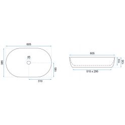 Умывальник на столешницу Rea Rich Gold/Black