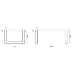 Умывальник на столешницу Rea GOYA Black Mat 60CM