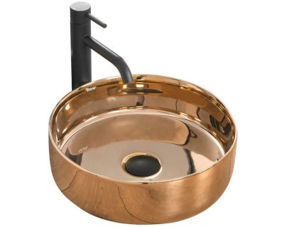 Умывальник на столешницу Rea SAMI розового золота