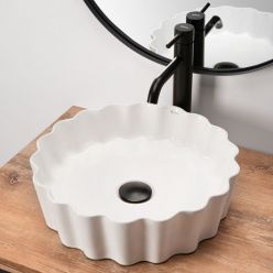 Умывальник на столешницу Rea Melisa White