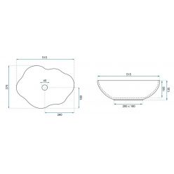Умывальник на столешницу Rea Pearl Granite