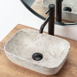 Умывальник на столешницу Rea Camelia Light Stone