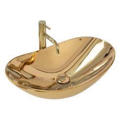 Умывальник на столешницу Rea Royal Gold