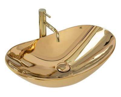 Умывальник на столешницу Rea Royal Gold