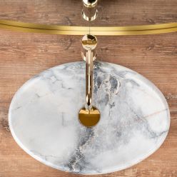 Умывальник на столешницу Rea Linda Granite Mat