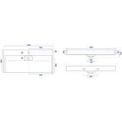 Умывальник на столешницу Rea GOYA 100CM