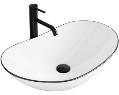 Умывальник на столешницу Rea Royal Black Edge