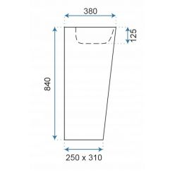 Умывальник напольный Rea Daria Marble