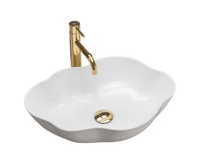 Умывальник на столешницу Rea Pearl White