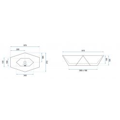 Умывальник на столешницу Rea Vegas Granit