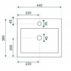 Умывальник напольный Rea Daria Marble