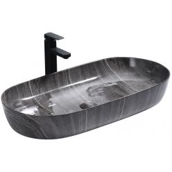 Умывальник на столешницу REA CLEO 81 Shiny Grey