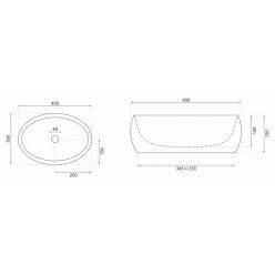 Умывальник на столешницу Rea Linda Mini