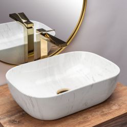 Умывальник на столешницу Rea Belinda Calala Marble