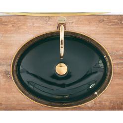 Умывальник Rea Margot Gold/Green