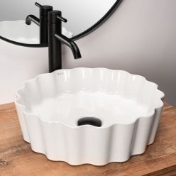 Умывальник на столешницу Rea Melisa White