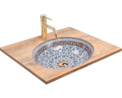 Умывальник врезной REA ARTE BLUE