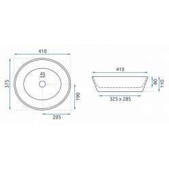 Умывальник на столешницу Rea Saga