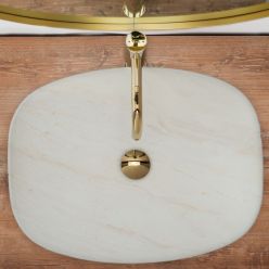 Умывальник на столешницу Rea Freja Ivory