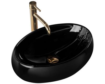 Умывальник на столешницу Rea Linda Black REA-U8523