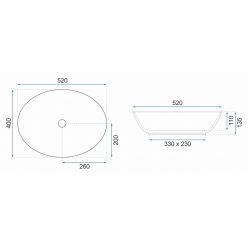 Умывальник Rea Margot Gold/Green