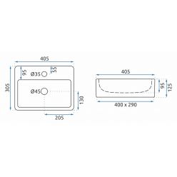 Умывальник на столешницу REA Kama