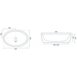 Умывальник на столешницу Rea Melania Black / Gold